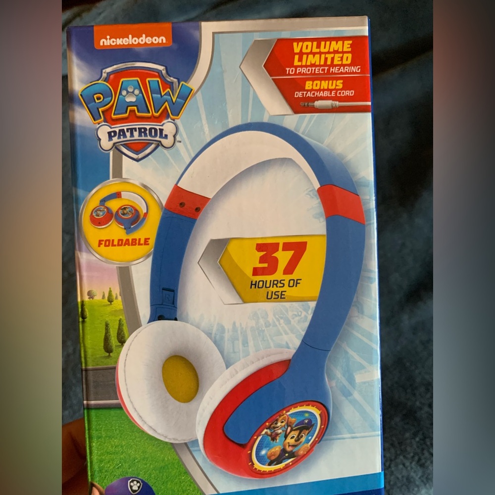 New Nickelodeon PAW PATROL Kids Bluetooth & Corded HEADPHONES Foldable 2 in 1